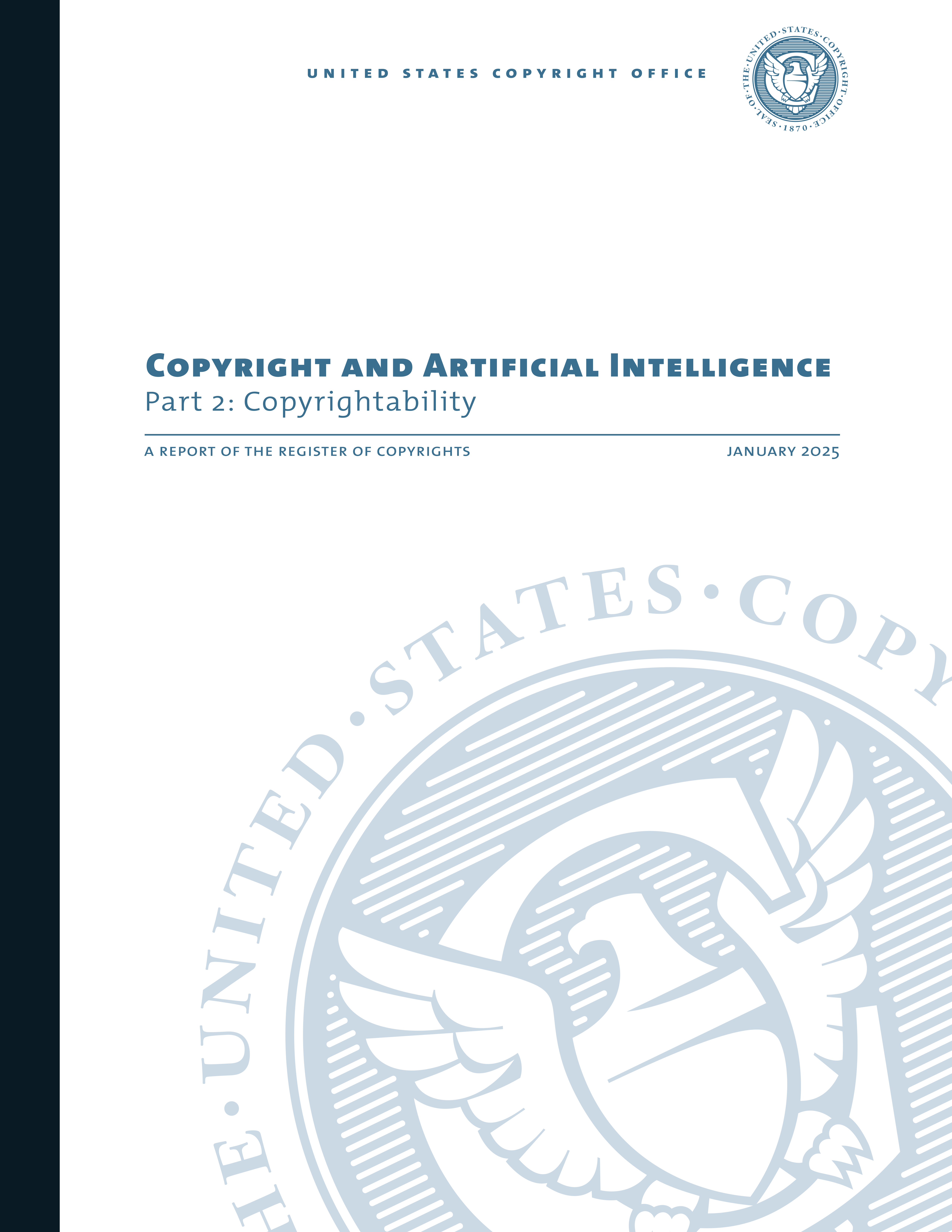 Report on Copyright and Artificial Intelligence