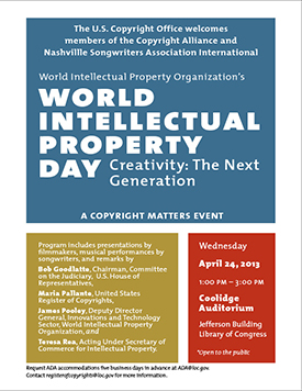 World Intellectual Property Day, Creativity: The Next Generation.